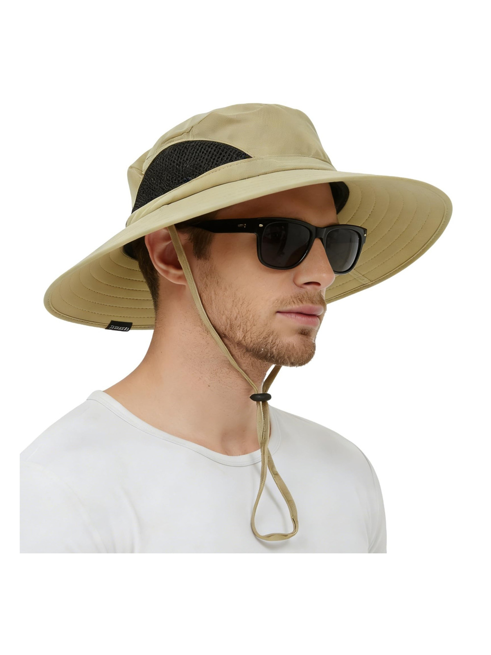 Wide Brim Sun Bucket Hat, Waterproof Boonie Hat for Men & | Khaki | Size OS